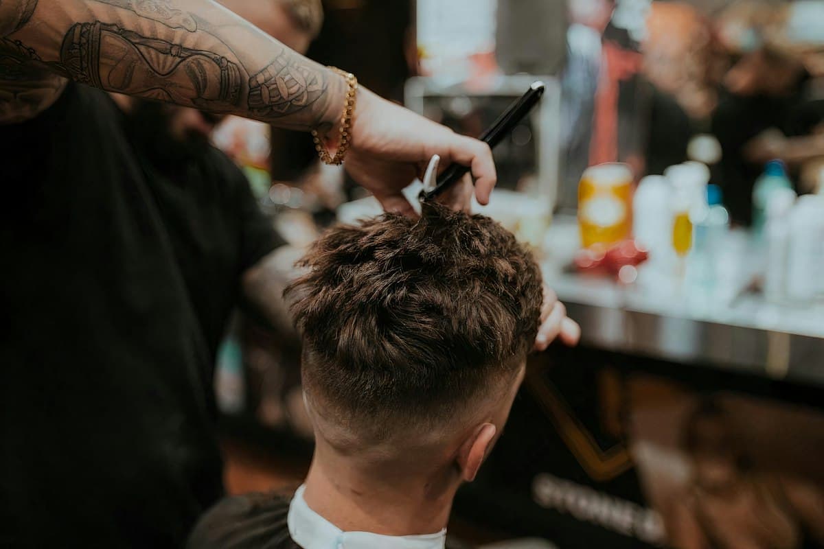 Classic Shear-Over-Comb Taper & Styling